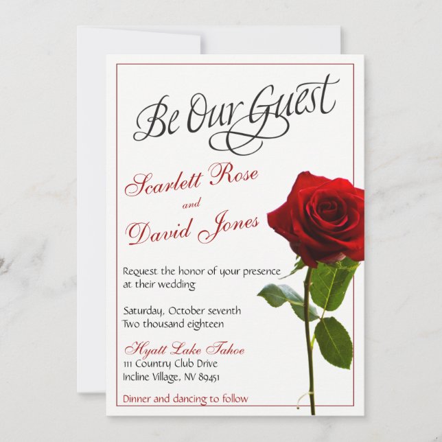 Fairytale bröllopsinbjudan inbjudningar (Framsida)