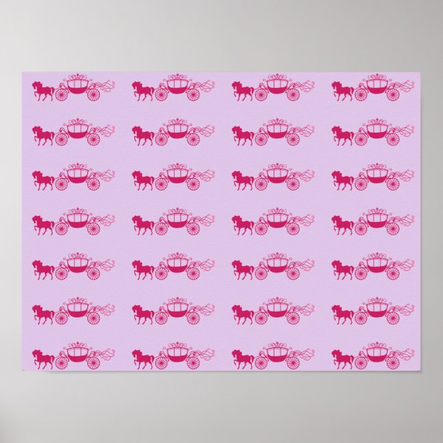 Fairytale Carriage ~ Gift Wrapping Papper 16 x 12 Poster (Framsidan)