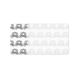 Fairytale Carriage Mönster. Adressetikett