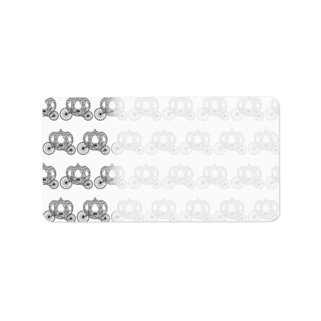Fairytale Carriage Mönster. Adressetikett (Framsidan)