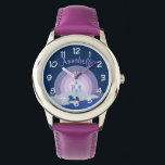 Fairytale Castle and Unicorn Personlig Armbandsur<br><div class="desc">Fairytaleslandskap med slott och enmajsflickans personlig.</div>