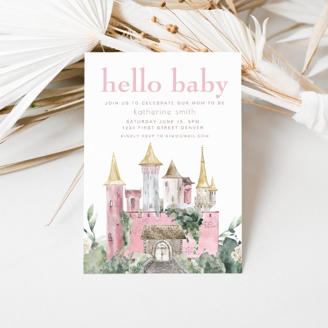 Fairytale Castle Fantasy Baby Shower-inbjudan Inbjudningar (Skapare uppladdad)