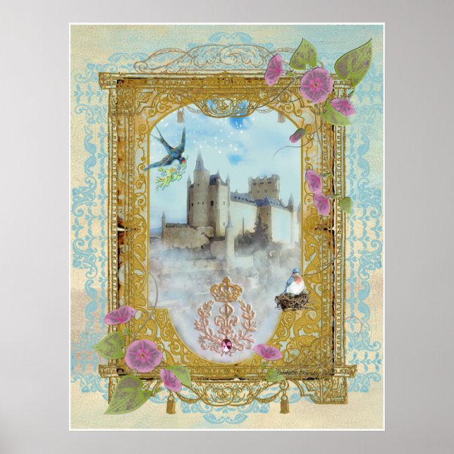 Fairytale Castle in the Mists, Paulette Kinney ... Poster (Framsidan)