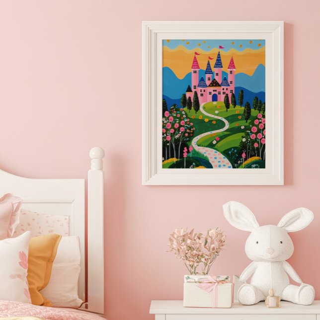 Fairytale Castle Landscape Kids Wall Art Poster (Skapare uppladdad)