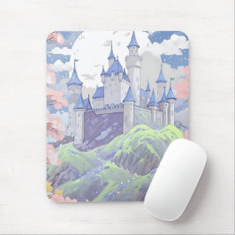 Fairytale Castle Pastel Watercolor liggande Musmatta