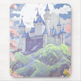 Fairytale Castle Pastel Watercolor liggande Musmatta