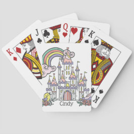 Fairytale Castle Princess Custom Name Casinokort