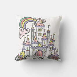 Fairytale Castle Princess Custom Name Kudde
