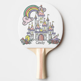 Fairytale Castle Princess Custom Name Pingisracket