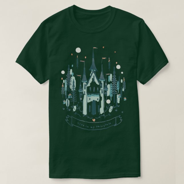 Fairytale Castle Princesses Girl Tonåring Magic Bi T Shirt (Design framsida)