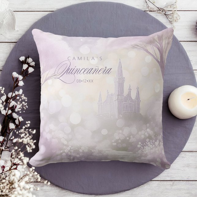 Fairytale Castle Quinceanera Lavender ID1030 Kudde (Skapare uppladdad)