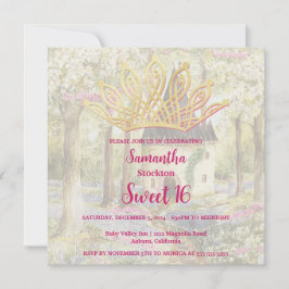 Fairytale Castle Sweet 16-inbjudan Inbjudningar