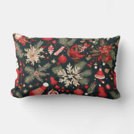 fairytale Christmas decorations, flowers, leaves Lumbarkudde