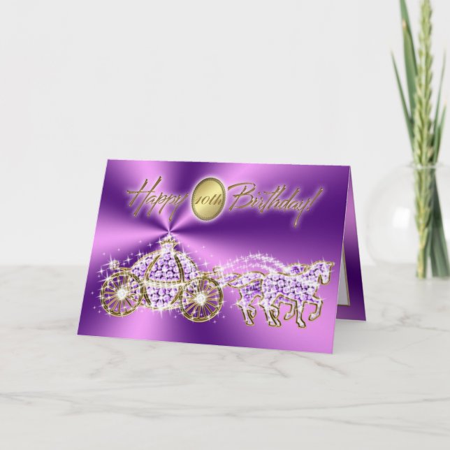 Fairytale Coach Children's Birthday Card Kort (Framsida)