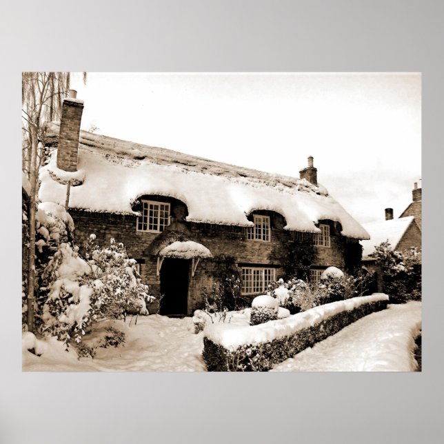 Fairytale Cottage in Winter Poster (Framsidan)