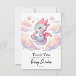 Fairytale Dragon Baby Shower Tack Kort