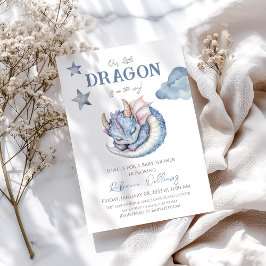 Fairytale Dreamy Dragon Baby Shower Inbjudningar