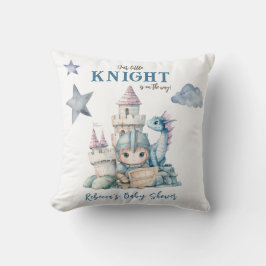Fairytale Dreamy Dragon Blue Knight Baby Shower Kudde