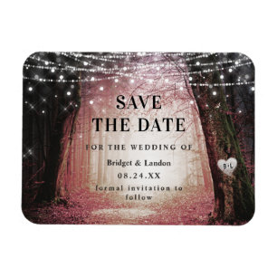 Fairytale EnChanged Forest Rosa sparar datumet Magnet