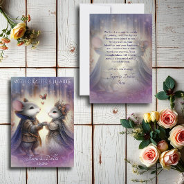 Fairytale Fantasy Whimsical Renaissance Bröllop Tack Kort