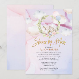 Fairytale Forest Rabbit Rosa | Barnskor efter post Inbjudningar