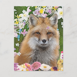 Fairytale Fox i Fält i Flowers Vykort