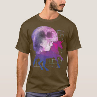 Fairytale Full Moon Magic Animal Fantasy Vaporwa T Shirt