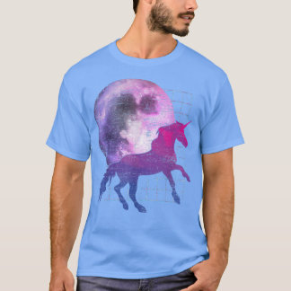 Fairytale Full Moon Magical Animal Fantasy Vaporwa T Shirt