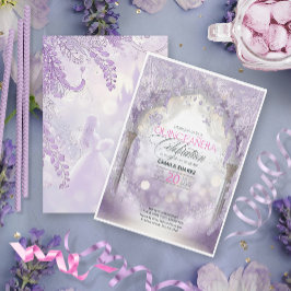 Fairytale Garden Quinceanera Lavender/Lilac ID1030 Inbjudningar
