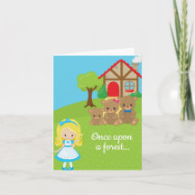 Fairytale Goldilocks och Bears Girls Birthday