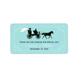 Fairytale Horse and Carriage WedFavor Labels Adressetikett