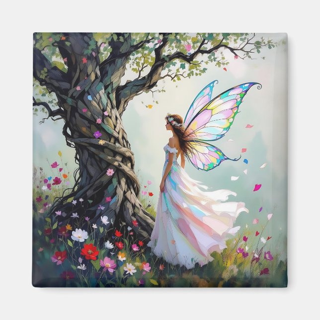 Fairytale Inspired Fairy and Whimsical Tree Magnet (Framsidan)