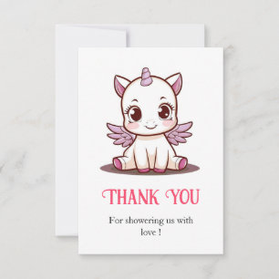 Fairytale Loely Unicorn Baby Shower Tack Kort