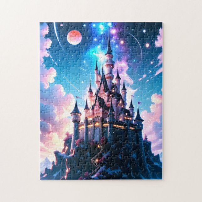 Fairytale Magic Castle Fantasy Art Pussel (Vertikal)