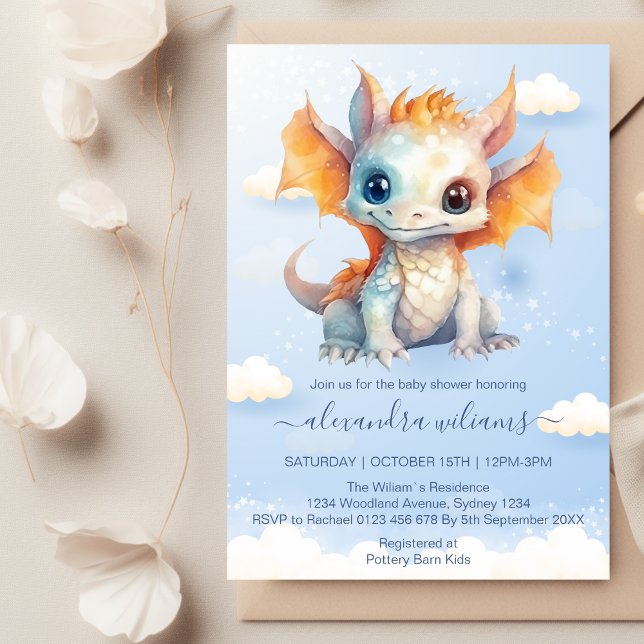 Fairytale Magic och Enchanted Story Baby Shower Inbjudningar (Skapare uppladdad)