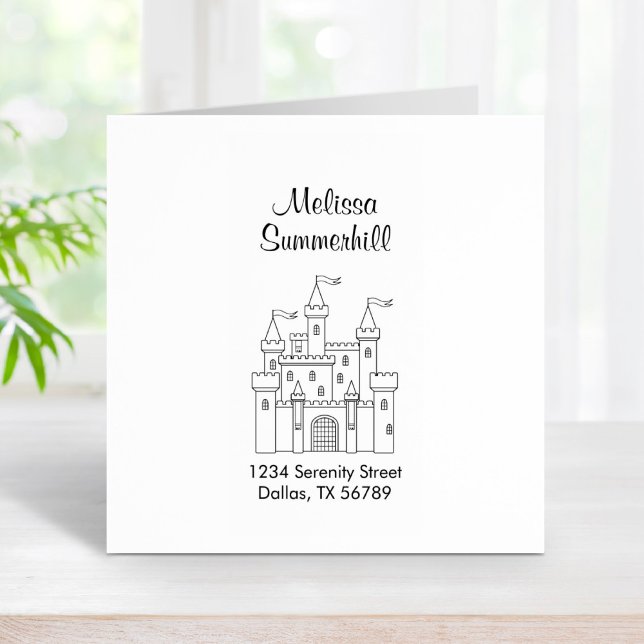 Fairytale Medieval Royal Castle Adress Stämpel (Skapare uppladdad)