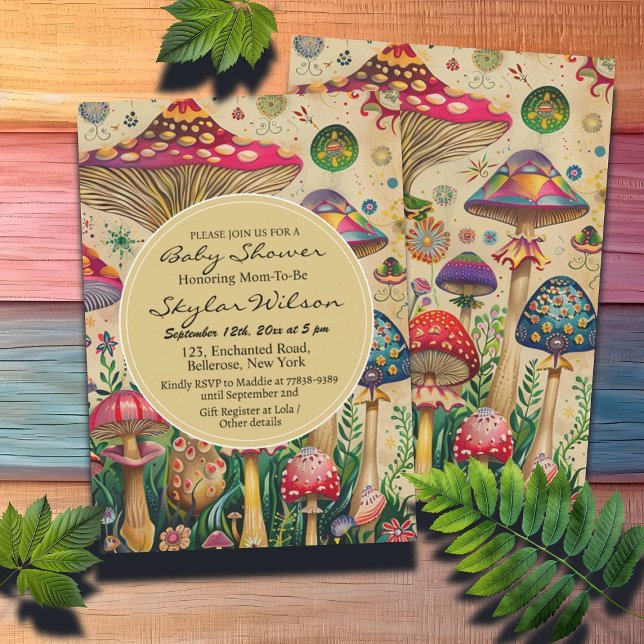Fairytale MushRums Baby Shower Inbjudningar (Skapare uppladdad)