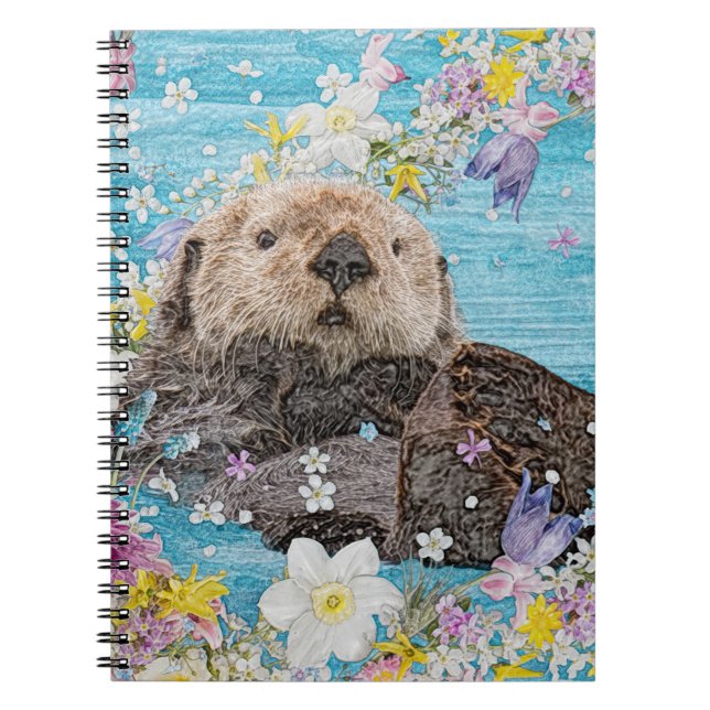 Fairytale Otter i Flowers flod Anteckningsbok (Framsidan)