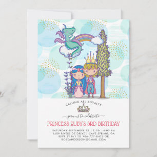 Fairytale Party-inbjudan   Prince & Princess