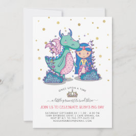 Fairytale Party-inbjudan | Princess & Dragon
