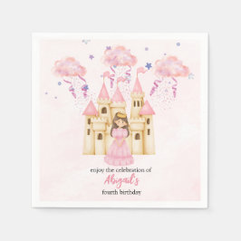 Fairytale Pink Castle Princess All Ages Birthday Pappersservett
