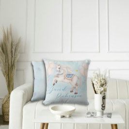 Fairytale pojke Pony Blue-ballonger stjärnor Kudde