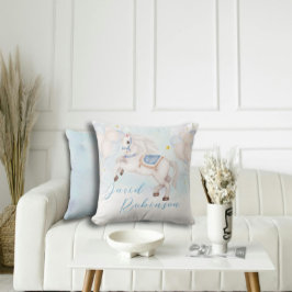 Fairytale pojke Pony Blue-ballonger stjärnor Kudde