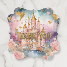 Fairytale Princess Baby Shower Tack Gåvor Etiketter