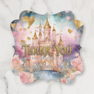 Fairytale Princess Baby Shower Tack Gåvor Etiketter