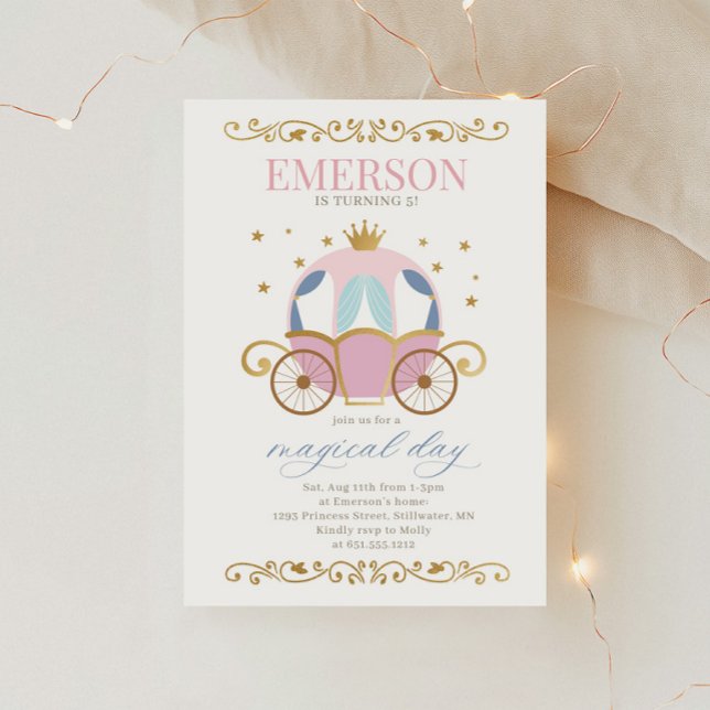 Fairytale Princess Birthday Invitation Inbjudningar (Skapare uppladdad)
