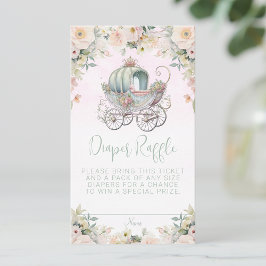 Fairytale Princess Carriage Diaper Raffle Tilläggskort