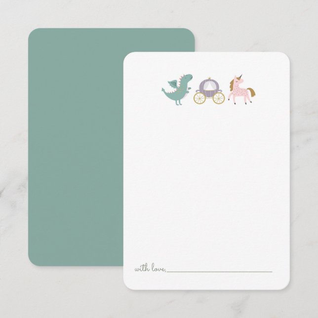 Fairytale Princess Castle Birthday Time Capsule Tack Kort (Fram/baksida)