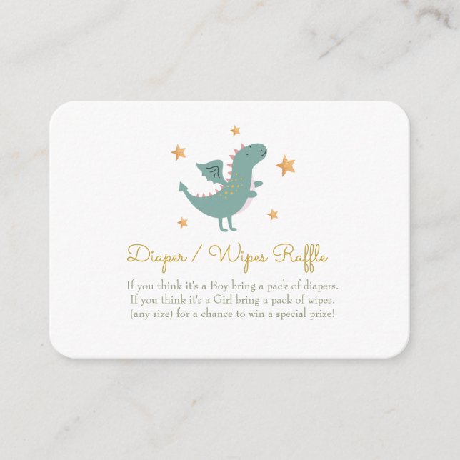 Fairytale Princess Diaper/Wipes Raffle Card Tilläggskort (Framsida)