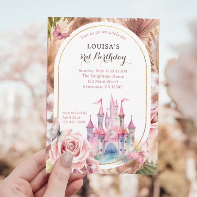 Fairytale Princess Enchanted Forest Birthday Inbjudningar (Skapare uppladdad)